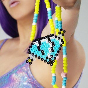 LASR Dazzling Ice Diamond Rave Kandi Necklace